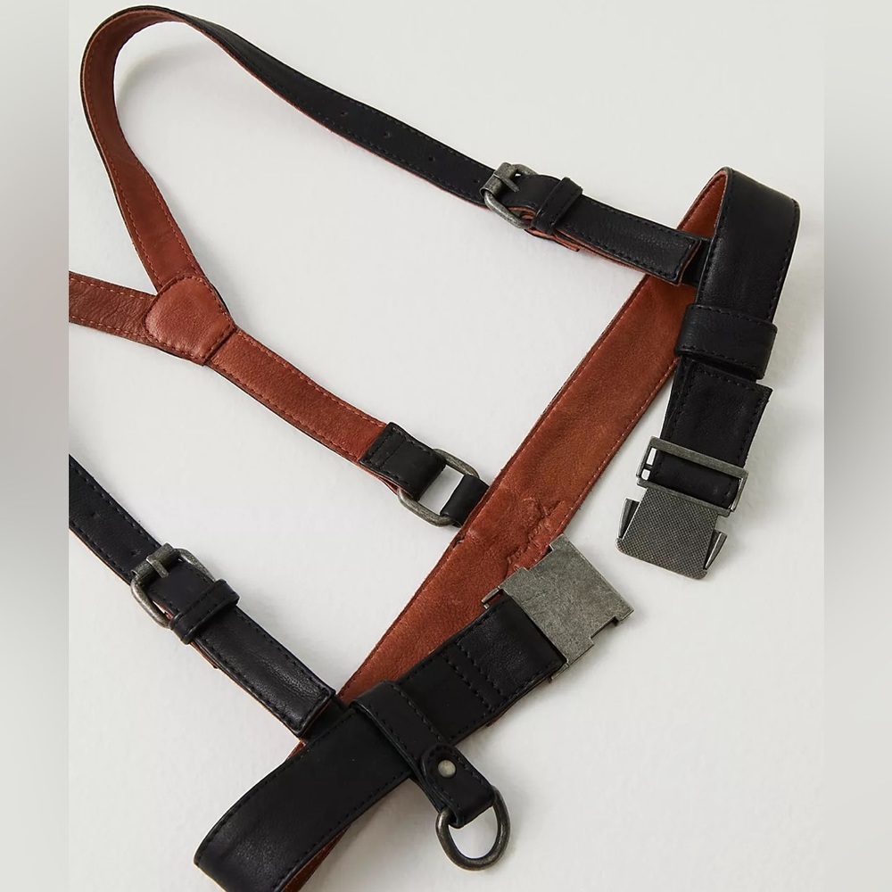 NWT Free People Motorsport Harness Jet Black - Picture 3 of 5